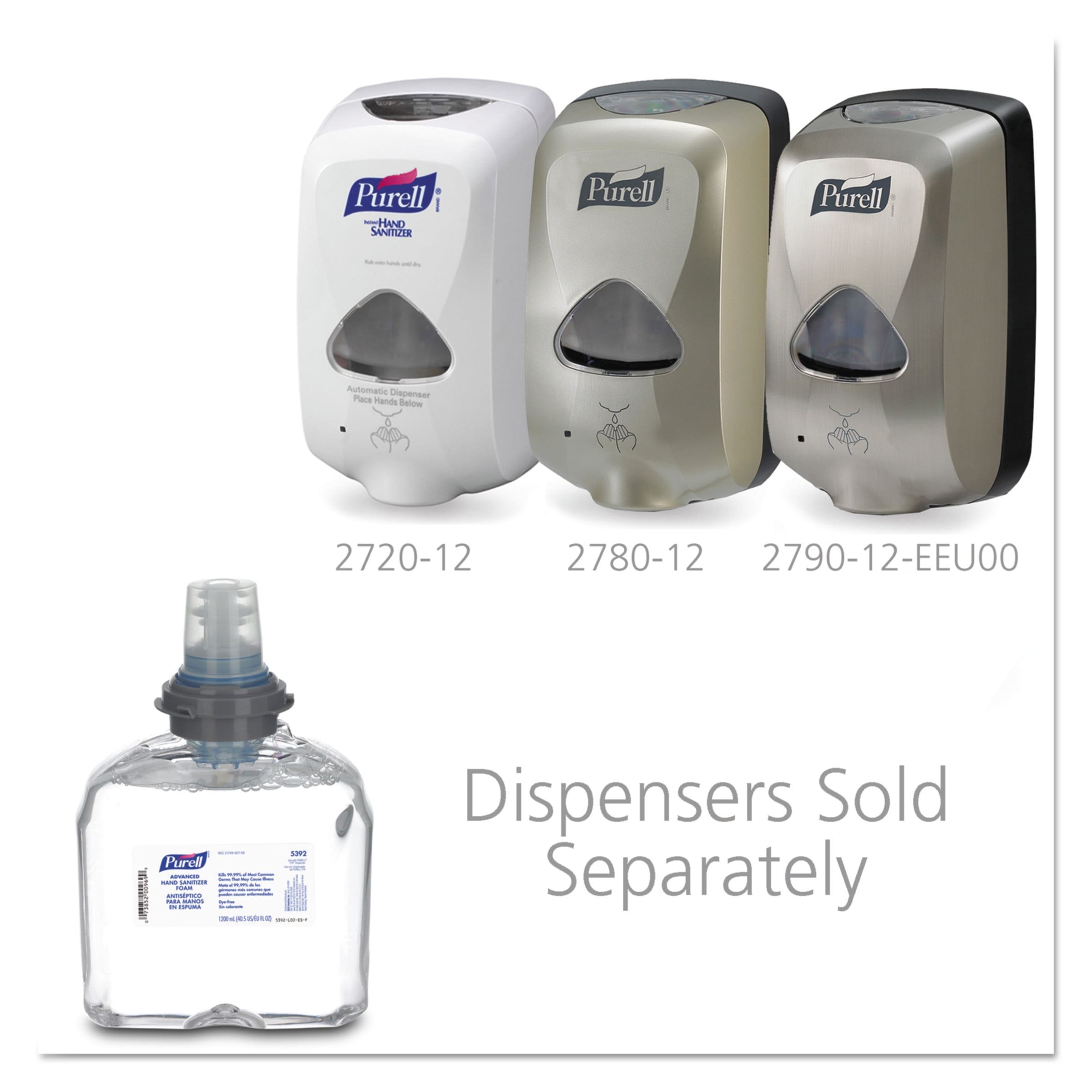 PURELL Advanced TFX Refill Instant Foam Hand Sanitizer, 1200 mL, White  -GOJ539202CT 