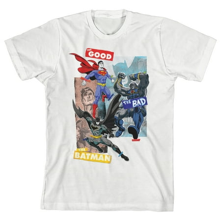 DC Comics Heroes The Good The Bad The White T-Shirt-S