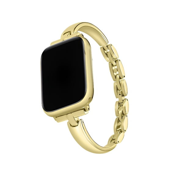 DESIGNICE Luxury Bands Compatible with Watch Band 38mm/40mm/41mm/42mm, T-shaped Stylish Dressy Zinc Alloy Bracelets Replacement Strap, Gold
