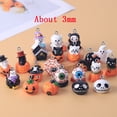 thumbnail image 2 of 10Pcs Halloween 3D Pumpkin Skull Ghost Resin Charms for Jewelrry Making DIY Craft Earring Keychain Necklace Pendants Accessories (cat pumpkin1), 2 of 5