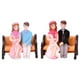 thumbnail image 1 of 2 adornos de plástico para vestido de novia, para taburetes, figuras decorativas para el hogar y el coche (rosa y azul, blanco y negro)., 1 of 8