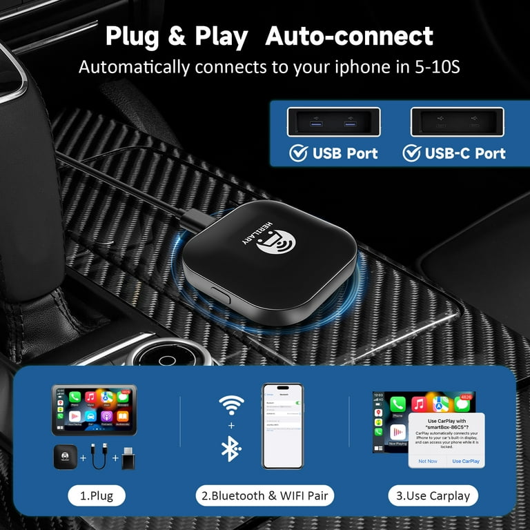 2023 Carplay Wireless Adapter Apple Carplay Box Wireless Apple