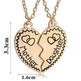 thumbnail image 5 of Yesbay 2Pcs Mother Daughter Heart Shape Pendant Necklace Set Jewelry Chain-Golden, 5 of 8