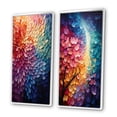 thumbnail image 3 of Designart "Harmony in the Colorful Forest II" Pointillism Framed Wall Art Set Of 2 - Multi-Color Abstract Framed Canvas Set For Living Room Decor, 3 of 6