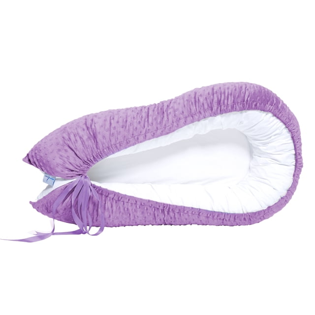 Cuna Nido Portátil Memory Foam Almohada Lactancia Color Lila