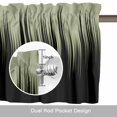 thumbnail image 6 of Black Green Ombre Valance Curtain Abstract Modern Lines Gradient Window Valances Rod Pocket Short Curtains Window Treatments for Kitchen Bedroom Bathroom Laundry 42" x 18", 6 of 9
