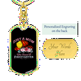thumbnail image 3 of Who Raised A Firefighter Stainless Steel or 18k Gold Premium Swivel Dog Tag Keychain, 3 of 8