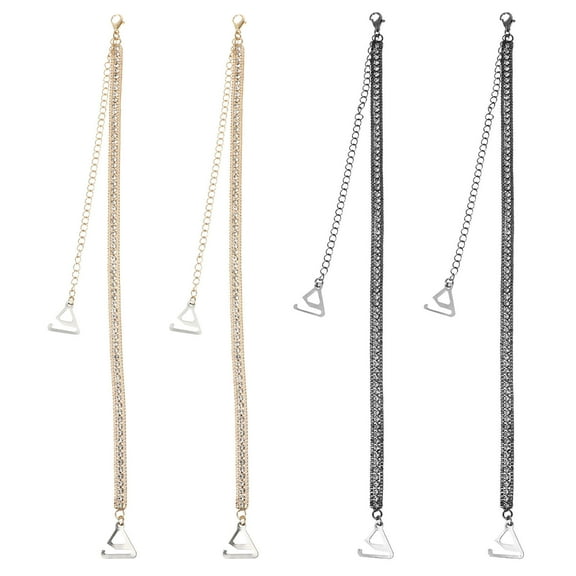 DEEPCRAFF Detachable Wedding Dress Straps Bra Straps Crystal 2 Pairs 46.00X1.80X0.30cm