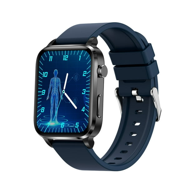 Reloj inteligente F100 con ECG, temperatura corporal, pantalla táctil completa de 1,70 pulgadas, glucosa en sangre, presión arterial, oxígeno en sangre, monitoreo de salud, ejercicio