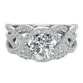 thumbnail image 5 of GIA certified Diamond Engagement Ring with Scrollwork and Twists 18K White Gold 1.42 CT TW (G,SI), 5 of 6