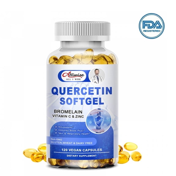 Quercetin Softgel 1000mg - Antioxidant Support Immune & Heart - 120 Vegan Capsules
