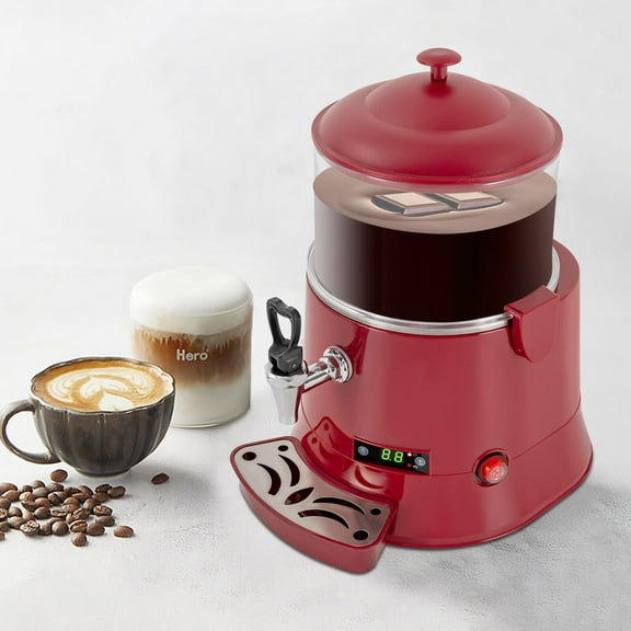 Miumaeov 5L Hot Chocolate Maker Commercial Chocolate Heating and Mixing Machine Adjustable Temperature Full-automatic Electric Chocolate Melting Machine for Cafes Milk Tea Stores Restaurants Bars