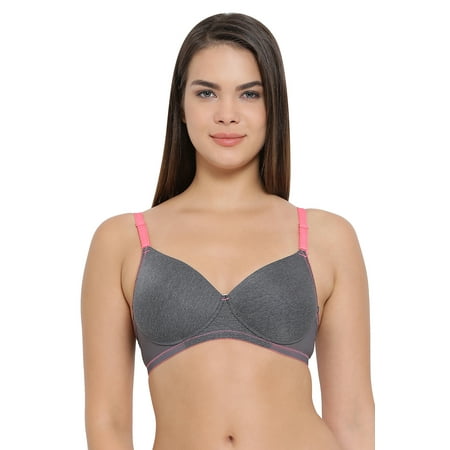 

Clovia Padded Non-Wired Printed T-shirt Bra with Detachable Straps