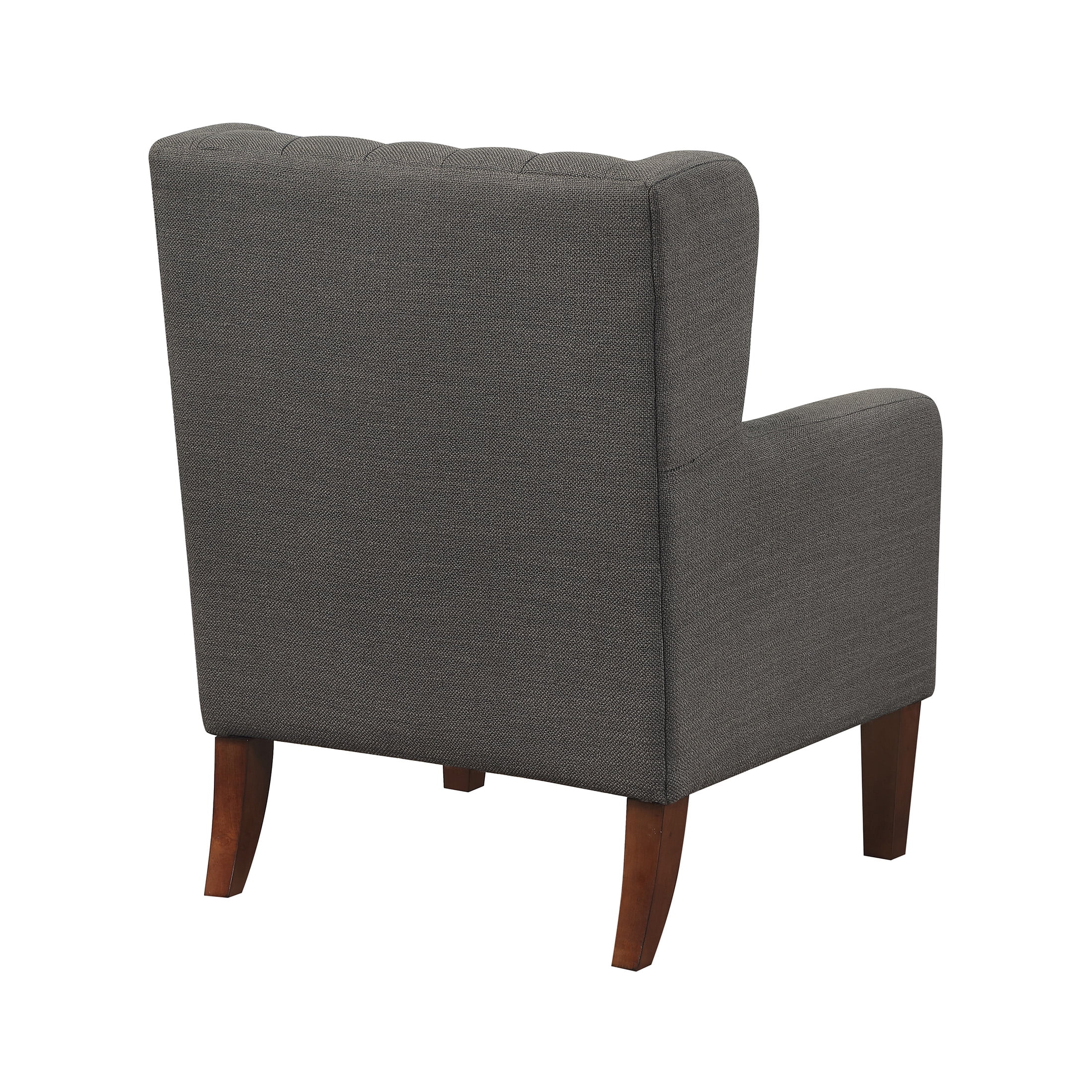 OakvillePark Varen Textured Fabric Buttom-Tufted Wing Back Accent Chair, Dark Gray
