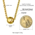 thumbnail image 6 of PROSTEEL Baseball Softball Pendant Chains Necklace for Mens Chain 14K Gold Plated Sports Jewelry Son Birthday Gifts for Son Father, 6 of 9