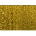 thumbnail image 1 of Ahgly Company Indoor Rectangle Abstract Yellow Modern Area Rugs, 5' x 7', 1 of 4