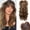 Blonde Mixed Light B, variant on DAPRZIY 20-inch Women's Hair Extensions - Wavy Curl Hair Clip-on Hair Extensions with Bangs, Suitable for People with Thinning Hair - Synthetic Wigs