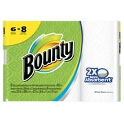 Bounty Paper Towels, Full Sheet, White, 6 Big Rolls