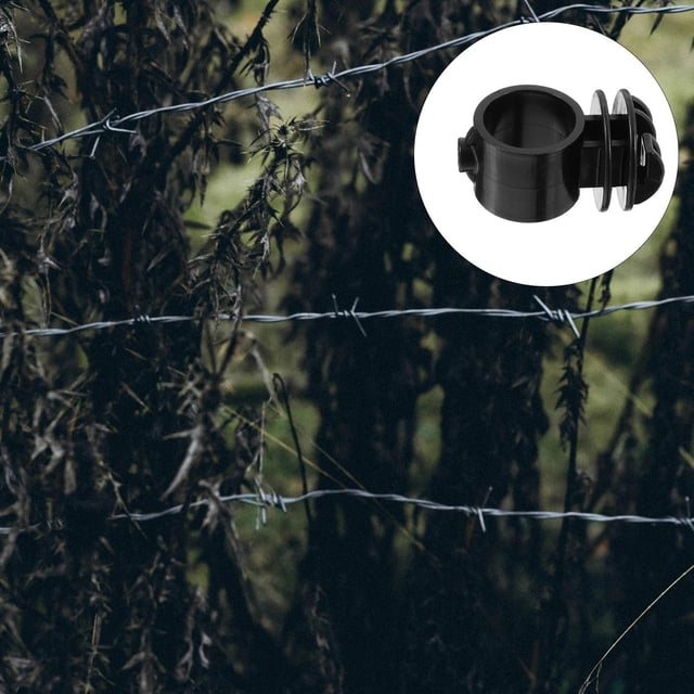 CATIEBYE 10pcs Wood Post Insulators Black PC Secure Installation for DIY Enthusiasts
