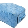 thumbnail image 4 of Pre-Owned Gucci Guccissima Pouch 272366 Blue Leather Women's GUCCI (Good), 4 of 10