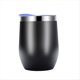 thumbnail image 1 of de Cáscara de Huevo Aislada de Acero Inoxidable de Doble Capa de Huevo de Vino Tinto Al Vacío Vaso de Café con Tapa Negro, 1 of 5