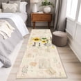 thumbnail image 4 of Kitchen Runner 2 x 6 Ft, Sunflower Non-Slip Residential Carpet, Vintage Botanical Indoor Crawling Mats Runner Rugs for Living Room/Dining Room/Bedroom, 4 of 8