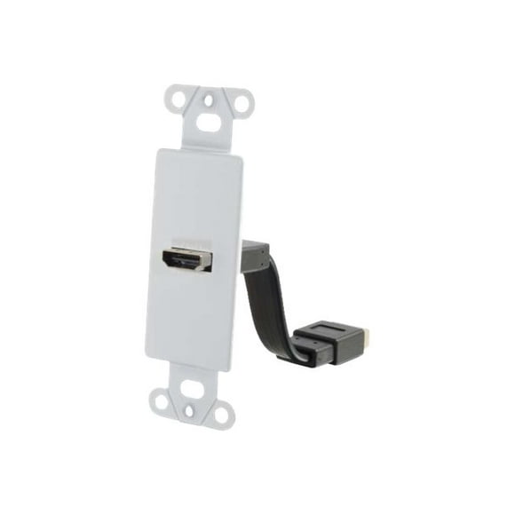 C2G HDMI Pass Through Wall Plate - Mounting plate - HDMI - white