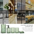 ZUDKSUY Acrylic Green Bathroom Accessories Sets 5 Pieces,Bathroom Soap
