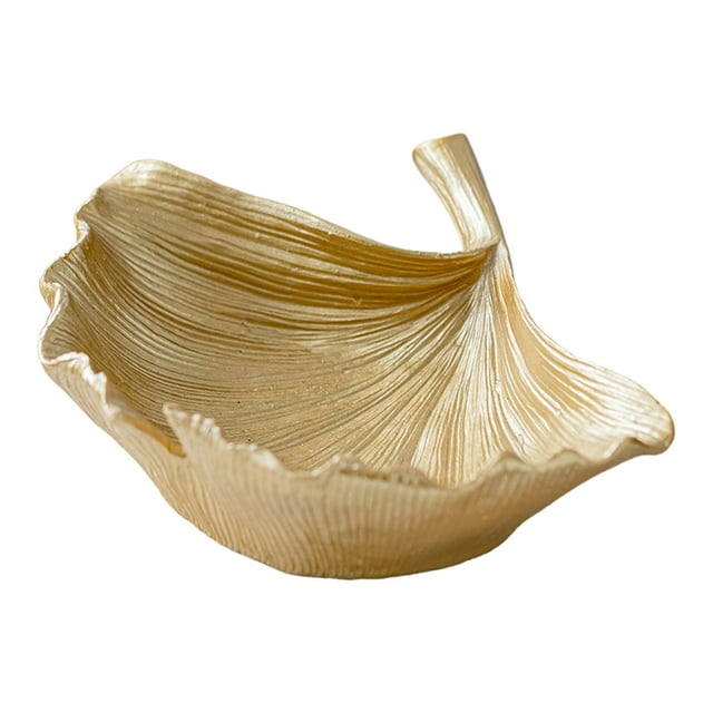 de joyería,Joyero Porta Anillos dorado,Organizador en hoja de ginkgo biloba,bandeja de almacenamiento de pendientes de ,Baratija Exhibición Sunnimix plato de joyería