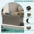 thumbnail image 4 of Uforic 80 Gallon Resin Deck Box,Outdoor Storage Box with Lockable lid for Patio Furniture, Waterproof,Light Brown, 4 of 9