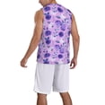 thumbnail image 5 of Easygdp Violet Men's Mesh Basketball Jersey Quick Drying Sleeveless Shirts Fitted Muscle Tank Tops Sport Round Neck T-Shirt - 4X-Large, 5 of 9
