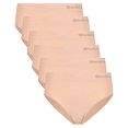 thumbnail image 1 of Bamboo basics Calzoncillos de mujer, paquete de 6 - BELLE seamless full briefs, jersey, logotipo Nude S (Small), 1 of 4