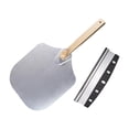 thumbnail image 4 of Pizza Paddle, Pizza Spade with Cutter, Professional Wooden Handle Pizza Peel,, 4 of 9
