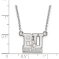 thumbnail image 3 of 10k White Gold Boston U Small Pendant Necklace, 3 of 5