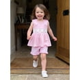 thumbnail image 4 of Cenuakty Little Girls 1T-6T Easter Outfits Adorable Cross Bunny Embroidery Sleeveless Square Neck Tank Tops and Plaid Shorts Set, 4 of 9