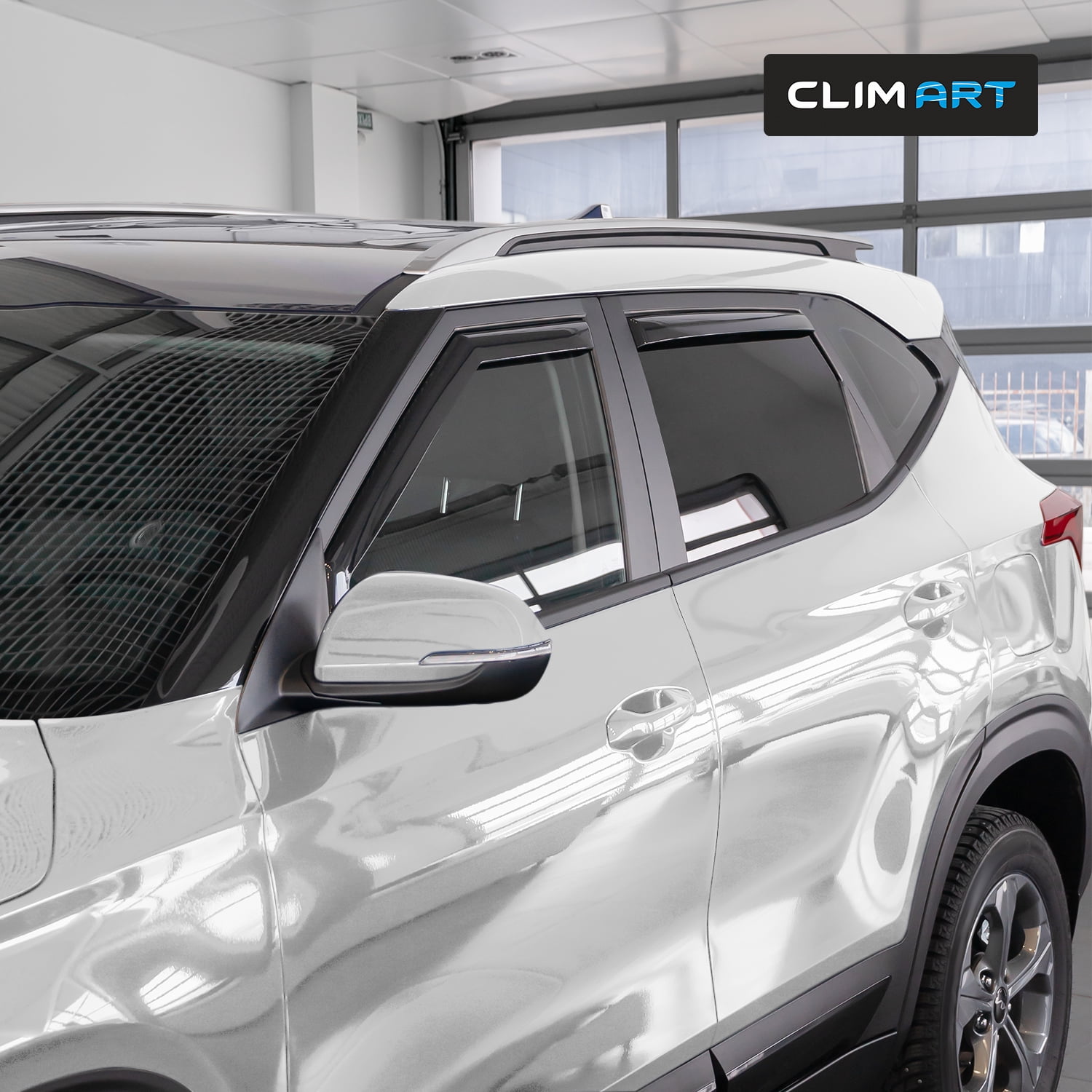 CLIM ART In-Channel Incredibly Durable Rain Guards for Kia Seltos 2021-2026, Original Window Deflectors, Vent Window Visors, Vent Deflector, 4 pcs. - 621313