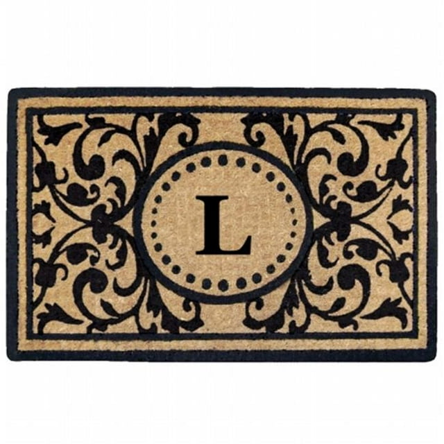 Nedia Home O2319L 22 x 36 Po Heavy Duty Coco Mat Monogrammé L
