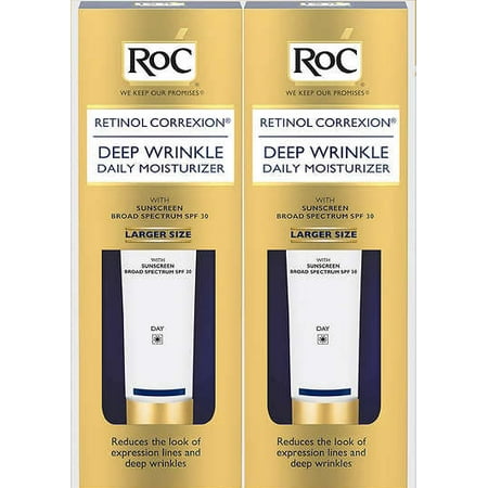 ROC Retinol Correxion Deep Wrinkle Daily Moisturizer SPF 30 (1.0oz X 2)