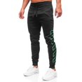 thumbnail image 5 of Men Slim Running Joggers Elastic Waist Pants Sweatpants Sports Workout Trousers, 5 of 11