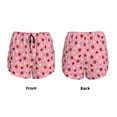 thumbnail image 6 of Uemuo Strawberry and Ladybugs Pattern Women's Athletic Shorts High Waisted Running Shorts with Liner Pockets Gym Elastic Workout Shorts-XX-Large, 6 of 9