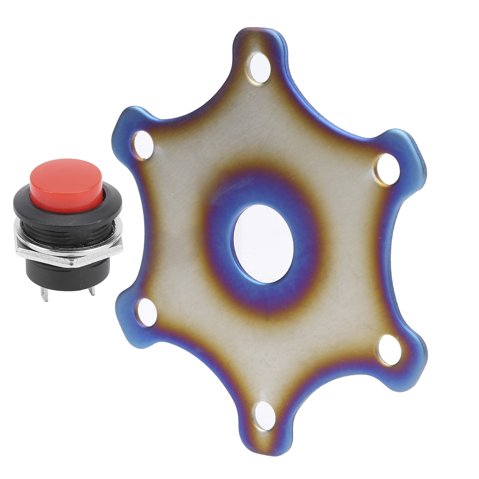 Zaqw Steering Wheel Horn Button Cover, 6 Horn Switch For Racing Car