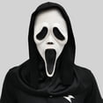 thumbnail image 1 of Máscara de grito, máscara blanca de terror de grito, accesorios de broma para fiesta de Halloween, 1 of 2