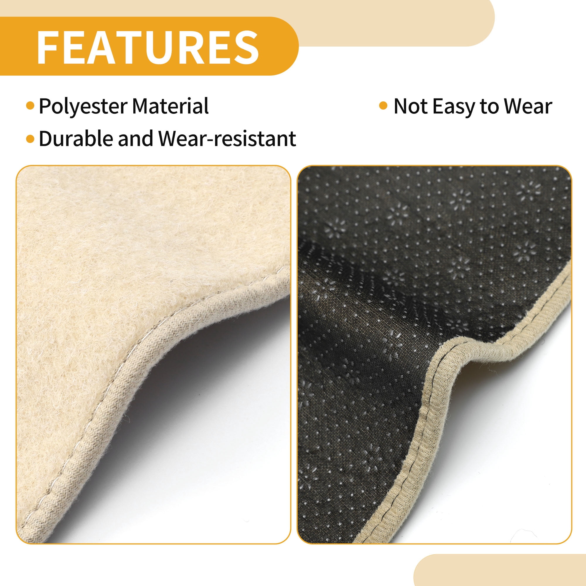 Unique Bargains Dashboard Cover Anti-Slip Dash Cover Mat Carpet for Ford Explorer 2020-2024 Polyester Beige