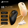 thumbnail image 3 of ATTACK SHARK V8 Ultra-Light Ergonomic Wireless Gaming Mouse Right-handed Ergonomic Mouse, Nordic 54L15MCU, PAW3950MAX Sensor, Dual 8000Hz Polling Rate (Wireless/Wired), DPI up to 42000, 3 of 9