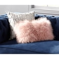 thumbnail image 5 of SARO 3564.RS1220B 12 x 20 in. Wool Mongolian Lamb Fur Throw Pillow  Rose, 5 of 5