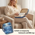 thumbnail image 3 of ZUXONGSY Dolphin Lotus Sea Print Bible Case for Women Quilted Bible Protective Carrier Sturdy Carrying Book Case with Handle Scripture Bag for Study, 3 of 7