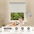 thumbnail image 6 of Allesin zen No Drill No Tools Blackout Roller Shades for Windows, 100% Blackout Linen Fabric,( Linen,28.5x48), 6 of 8
