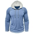 thumbnail image 5 of Fnnxeal Hoodies Sweatshirts for Men, Fall Winter Outdoor Long Sleeve Shirt with Pocket Big and Tall Shirts Casual Mens Light Blue Blouse Size S, 5 of 7