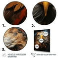thumbnail image 3 of Designart "Copper Eagle Animal Drips I" Animals Floater Framed Canvas Print, 3 of 7
