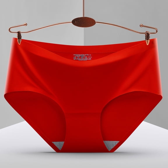Blmnix Moisture Wicking Panties for Women Breathable Seamless Underwear Hipster Panties G String Red Women Underwear Cotton